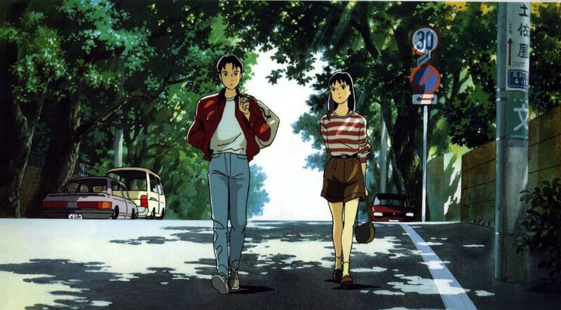 Two People Walking on Street