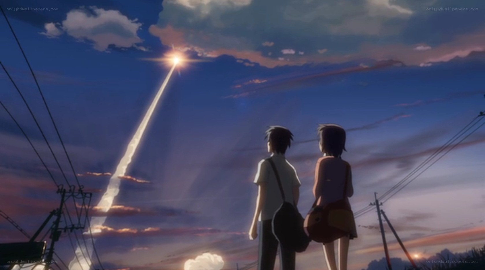 Two people watching a meteor