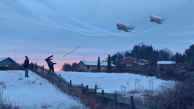 Two People Watching Ships