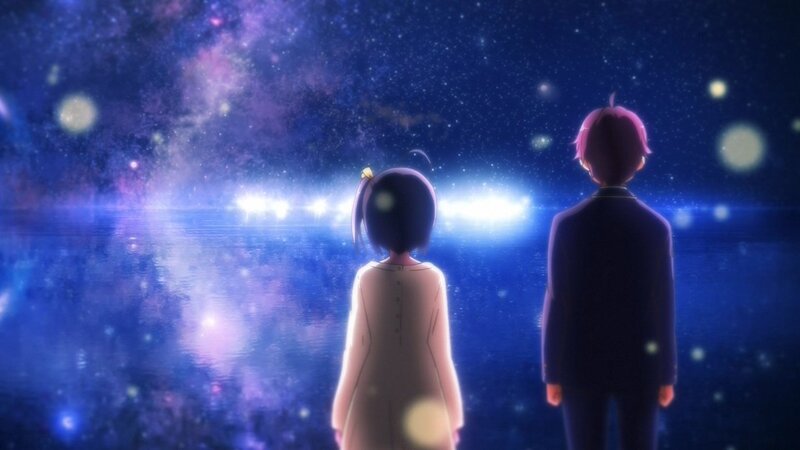 two people watching stars