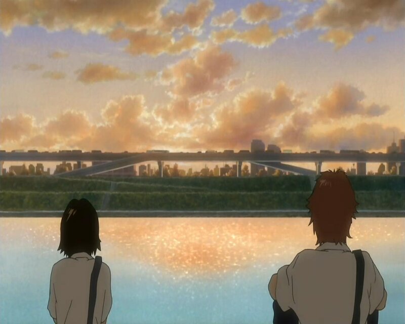 two people watching sunset