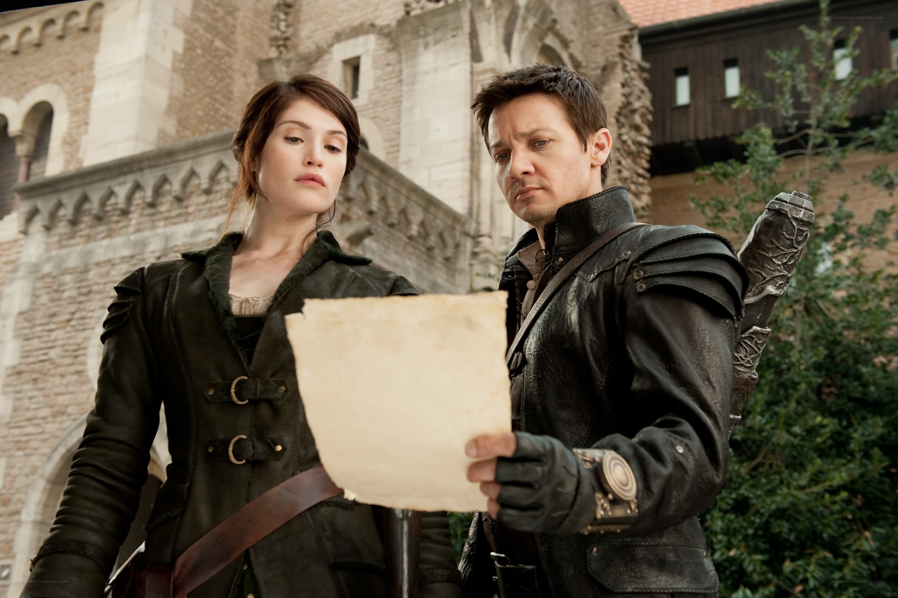 two people with a map