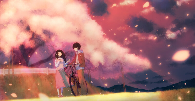 Two People with Bicycle