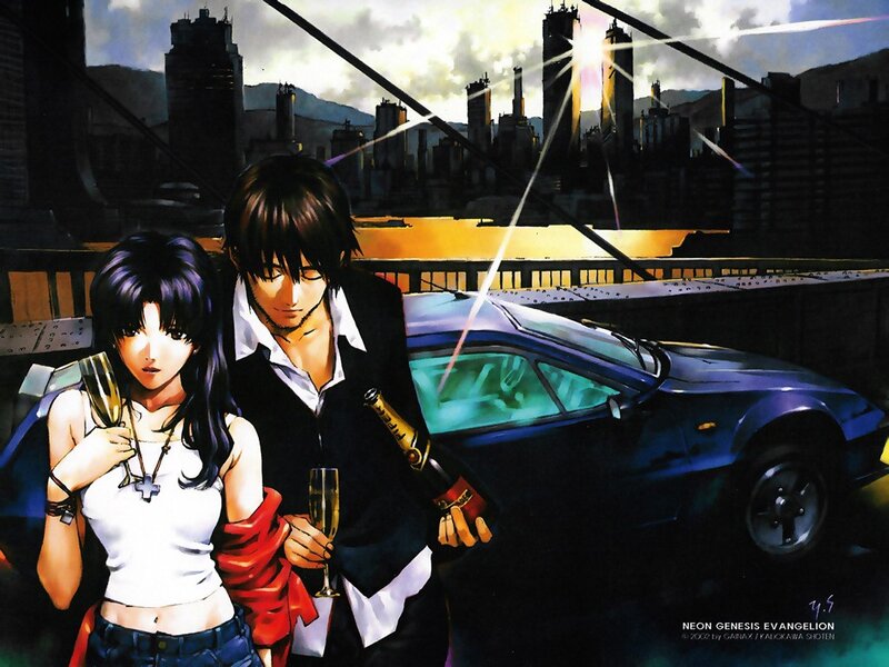 Two People with Champagne — Blue