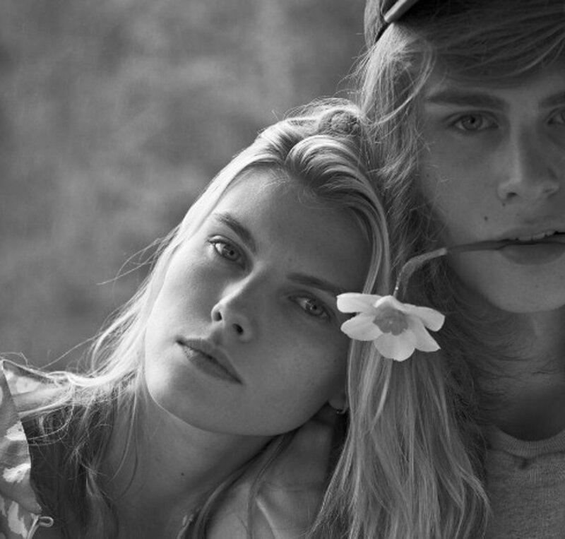 Two People with Flower