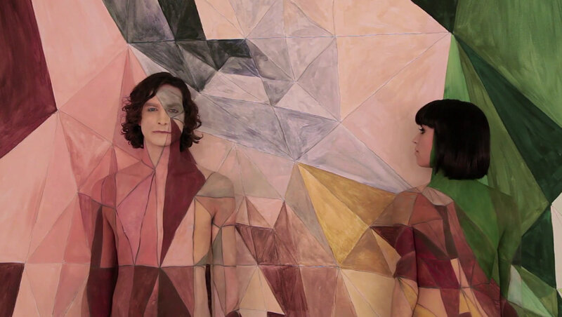 Two People with Painted Bodies