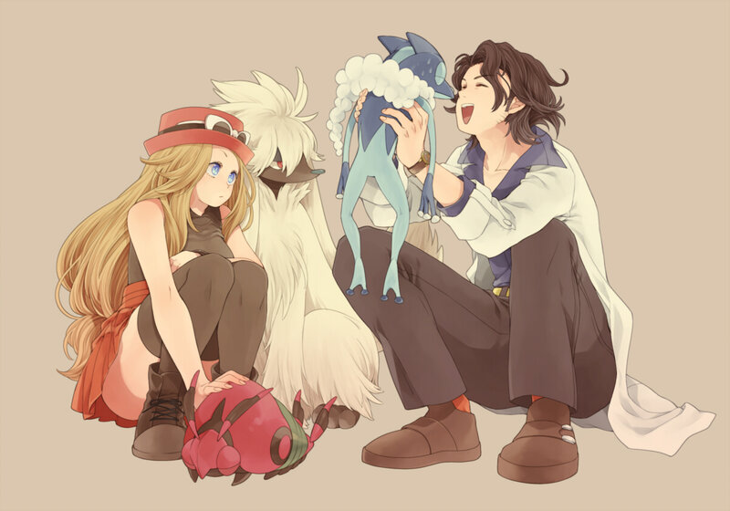 Two People with Pokémon