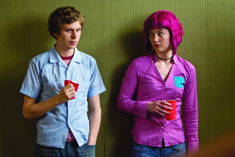 Two people with red cups