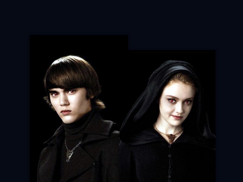 Two People with Red Eyes — Black