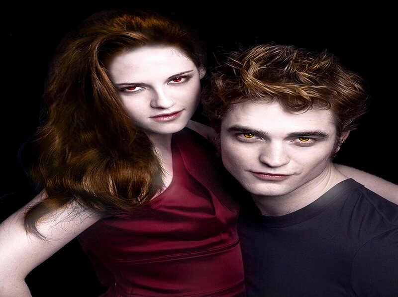 Two People with Red Eyes