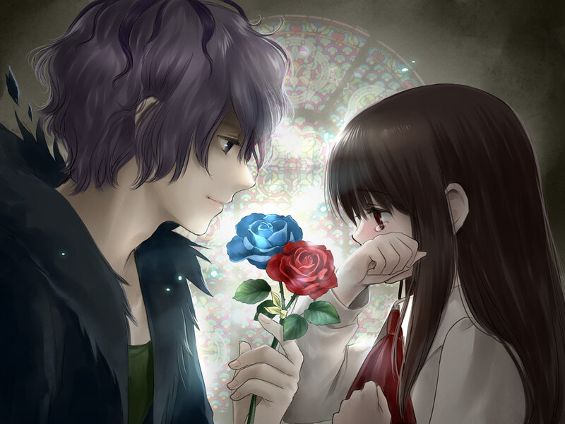 Two People with Roses