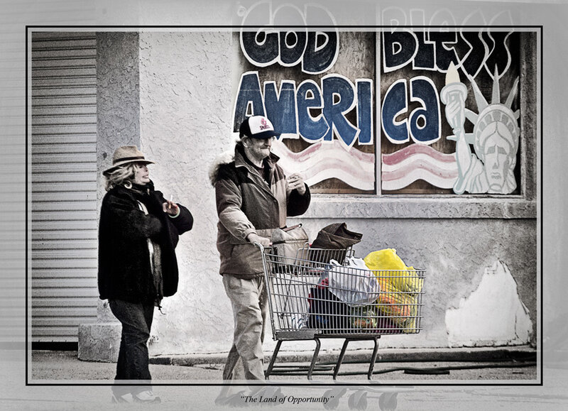 Two People with Shopping Cart