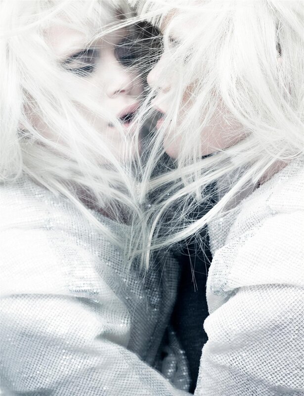 Two people with white hair