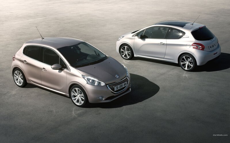 Two Peugeot 208 cars