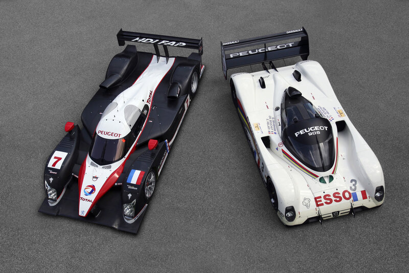 Two Peugeot racing cars
