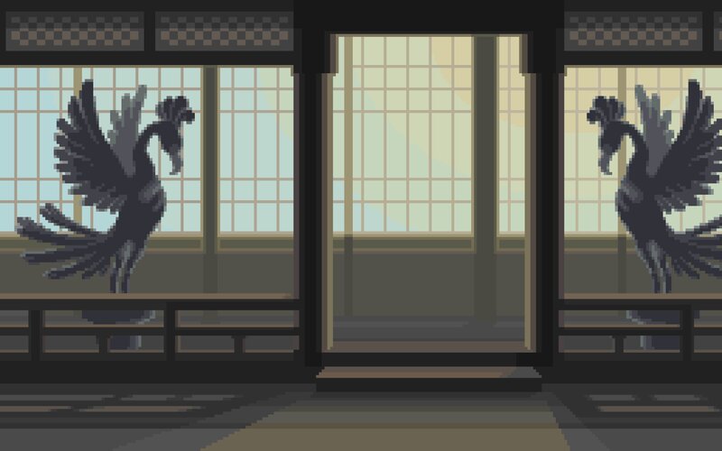 Two Phoenix Statues