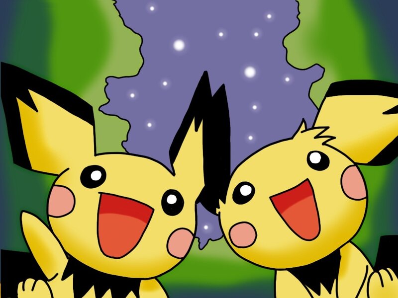 Two Pikachu Characters — Yellow, Joyful