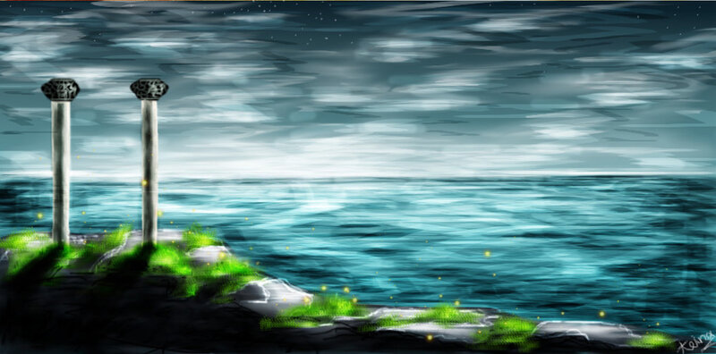 Two Pillars on a Cliff