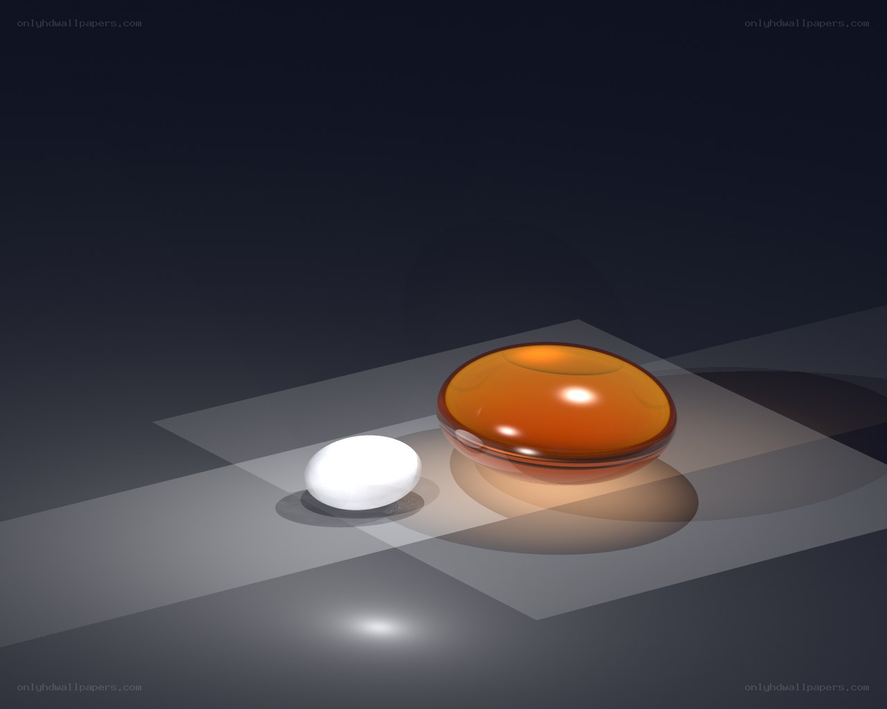 Two pills on a dark surface