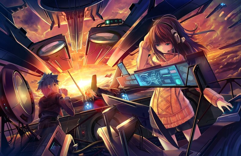 Two Pilots in Cockpit