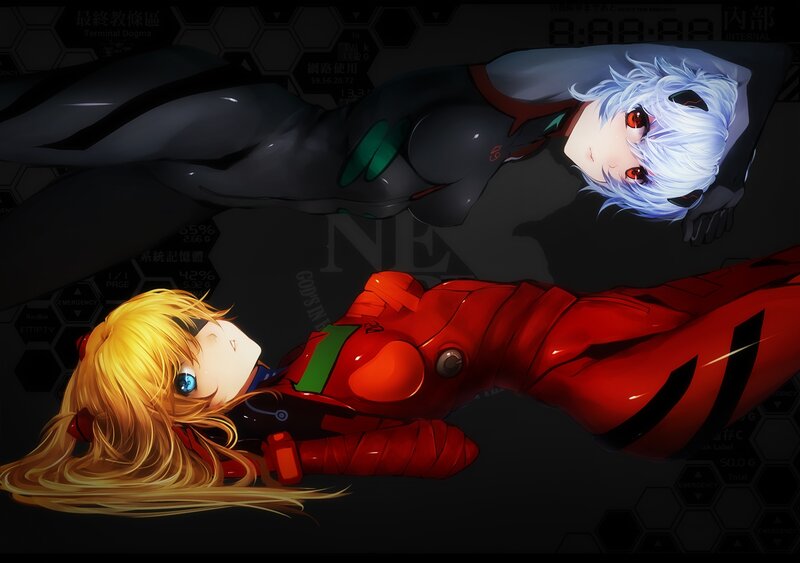 Two Pilots in Plugsuits — Red