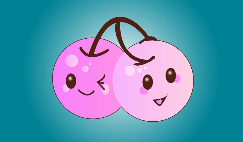 Two Pink Cherries
