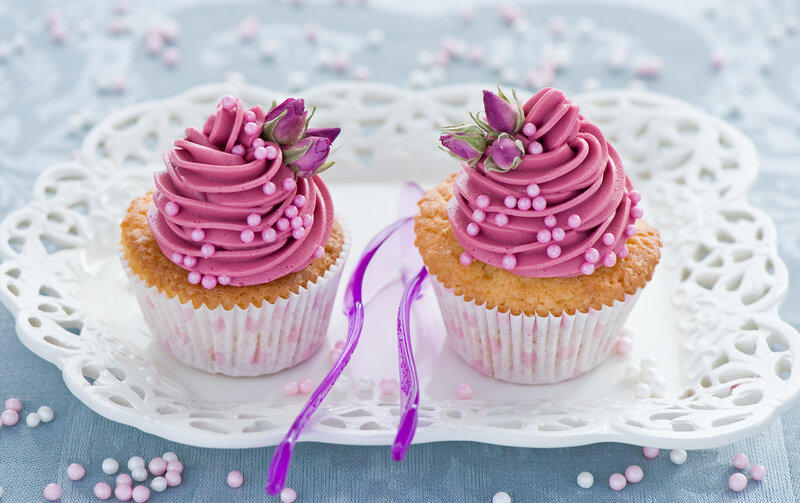Two Pink Cupcakes — Delicate