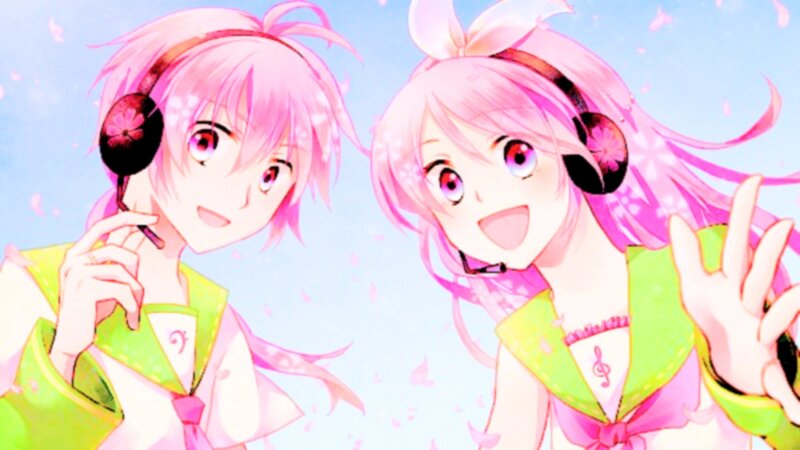 Two Pink-haired Anime Girls — Pink, Cheerful