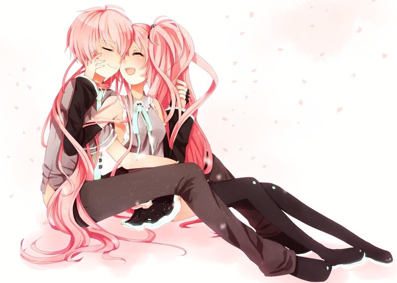 Two Pink-haired Anime Girls — Pink