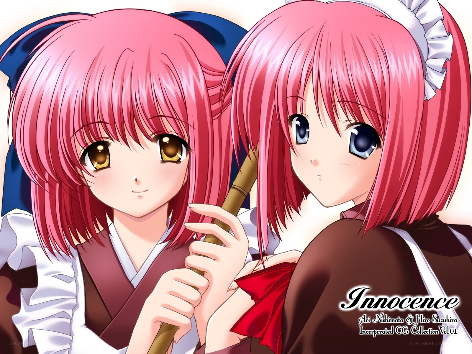 Two pink-haired anime girls
