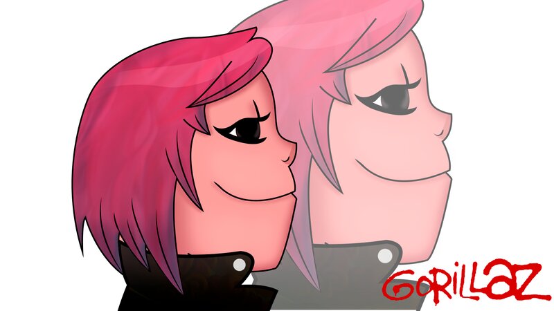 Two Pink-haired Characters — Pink, Calm