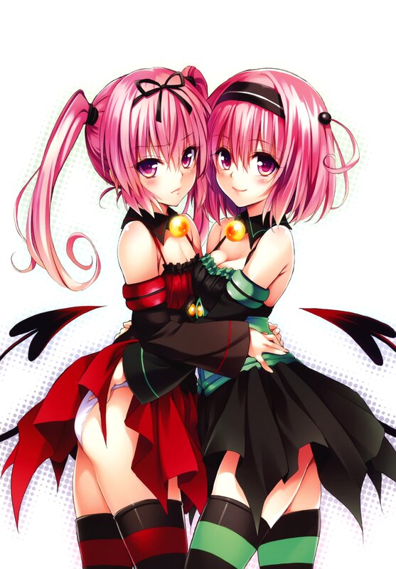 Two Pink-haired Girls Hugging — Pink, Playful