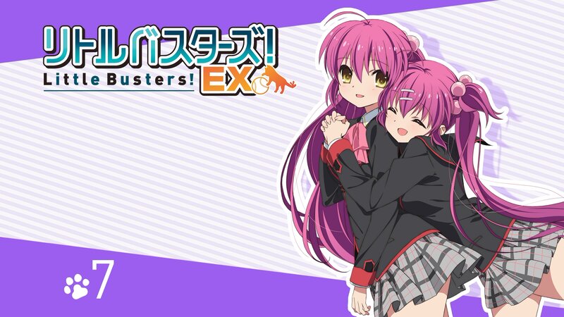 Two Pink-haired Girls Hugging — Purple