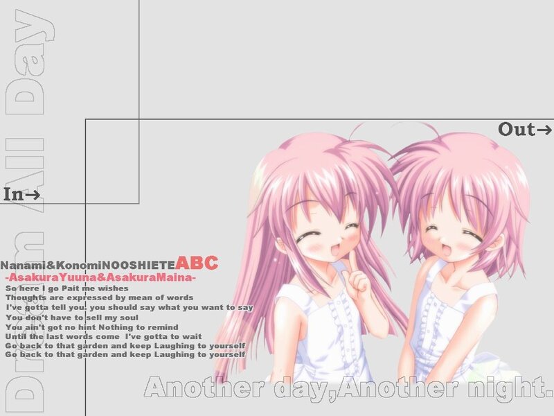 Two pink-haired girls in white dresses