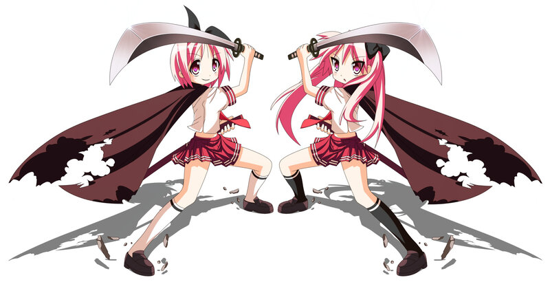 Two Pink-haired Girls — Pink, Action