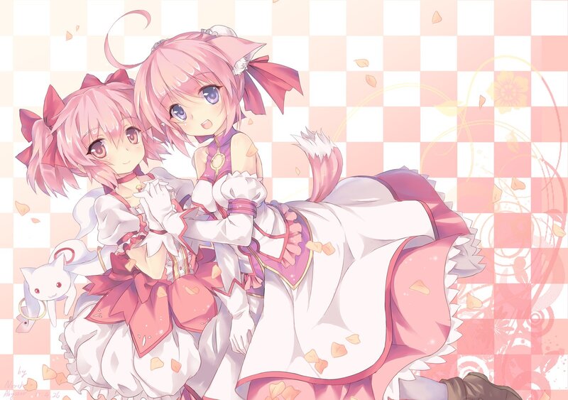 Two Pink-haired Girls — Pink, Cheerful