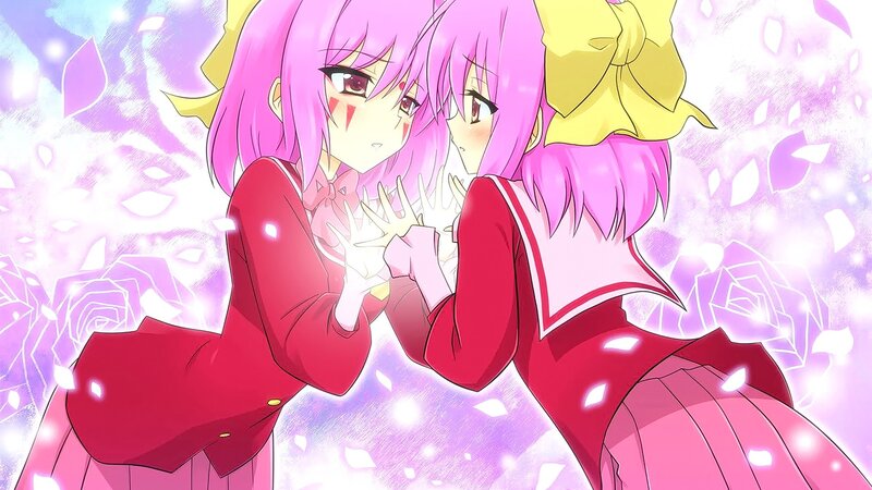 Two Pink-haired Girls — Pink, Dramatic, Anime, School Uniform