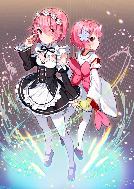 Two Pink-haired Girls — Pink, Dynamic