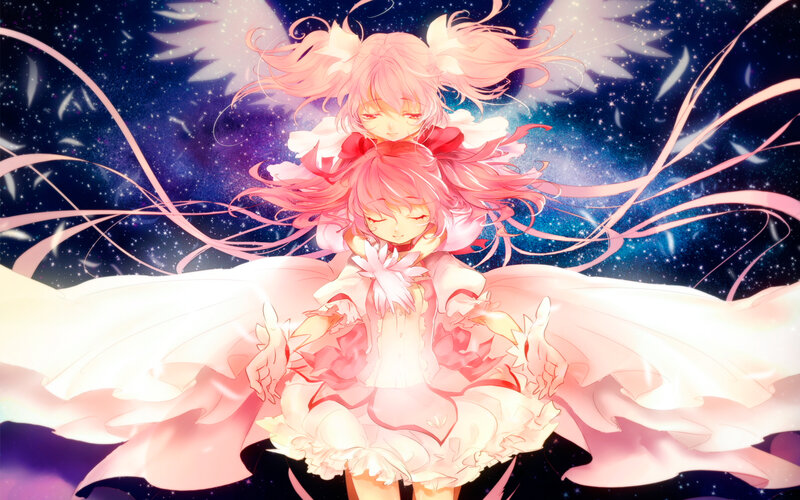 Two Pink-haired Girls — Pink, Serene