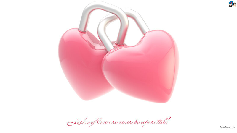 Two Pink Heart Locks