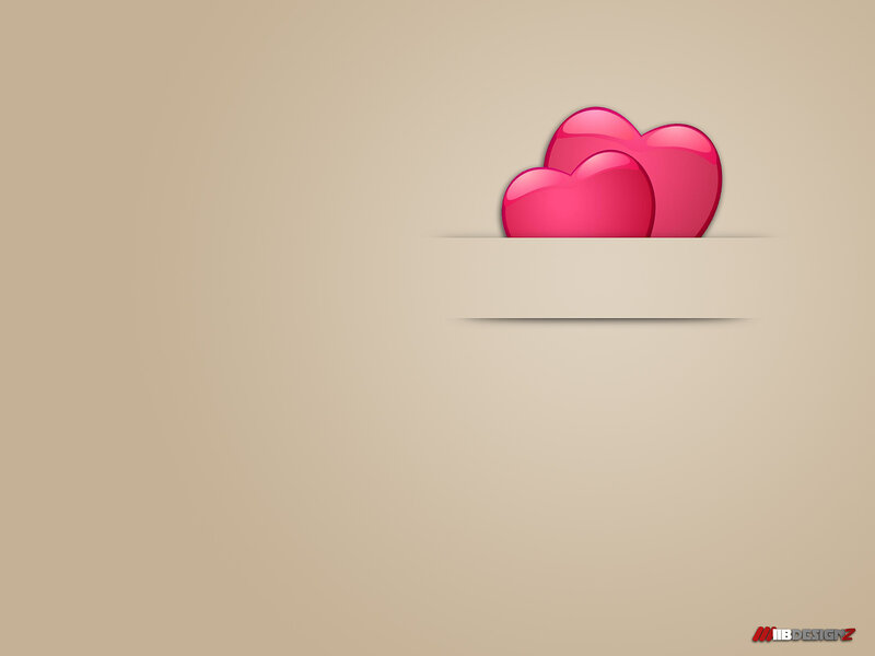 Two Pink Hearts — Calm, Digital Art