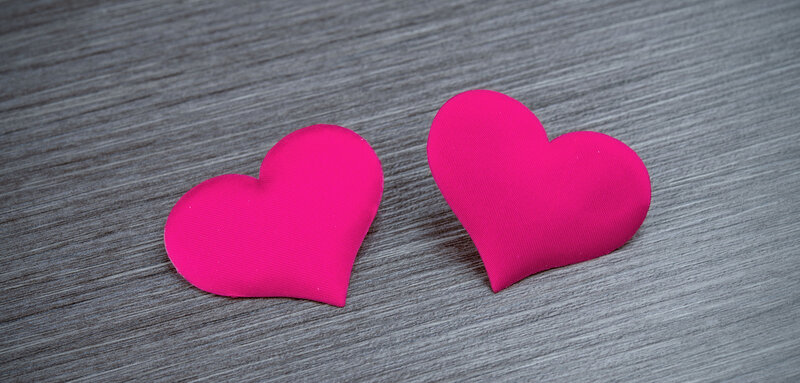 Two Pink Hearts — Calm, Photograph