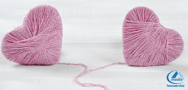 Two Pink Yarn Hearts