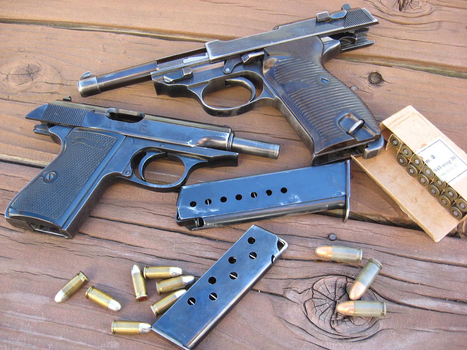 Two pistols and ammunition