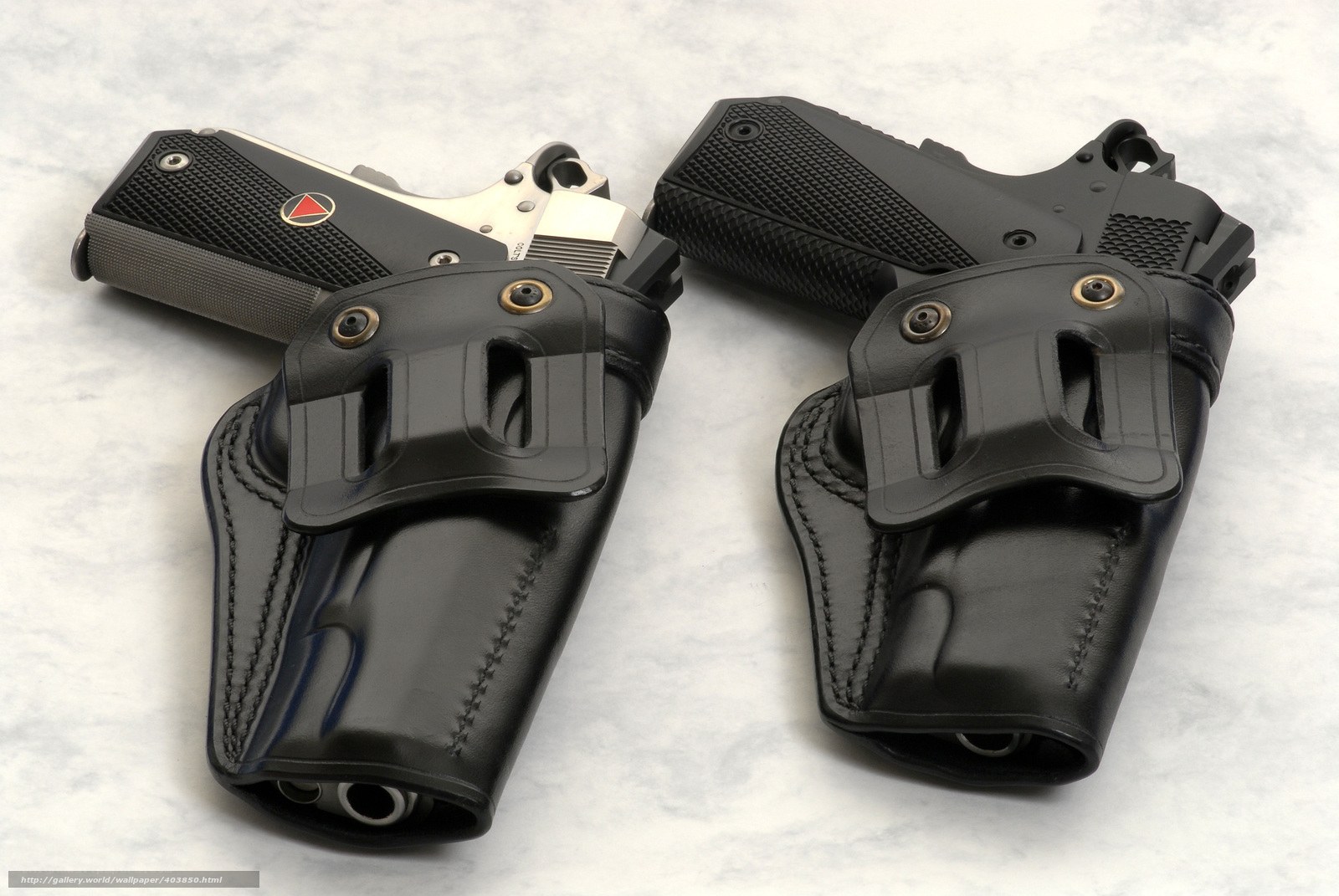 Two pistols in holsters