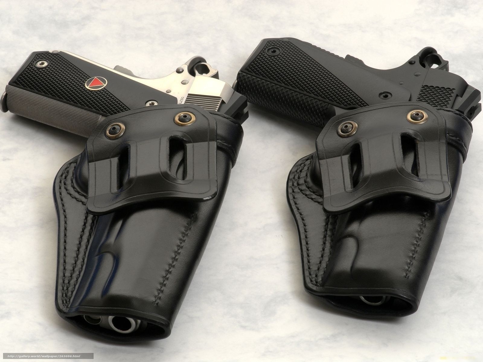 Two pistols in holsters