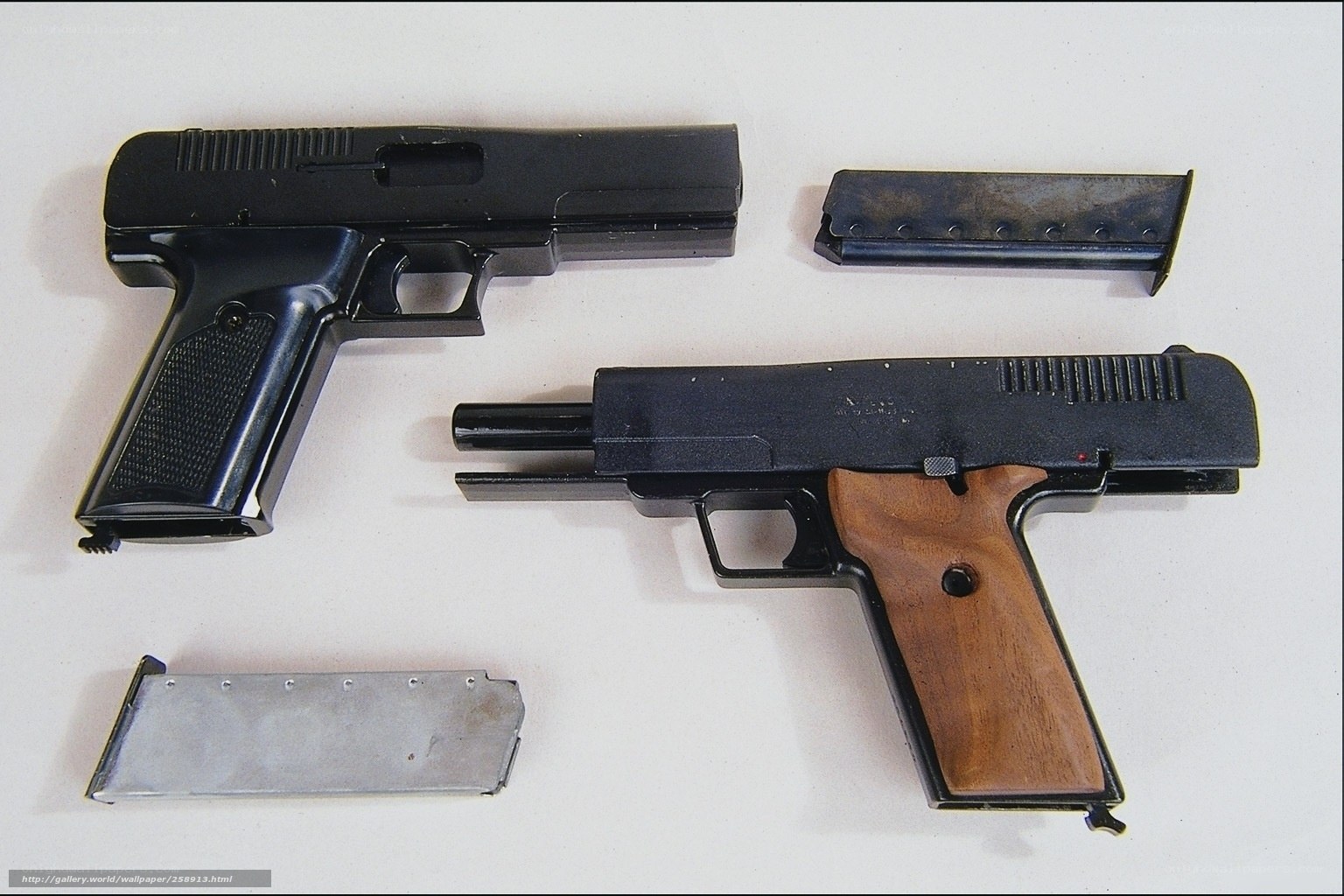 Two pistols with magazines