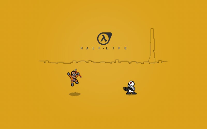 Two Pixel Characters