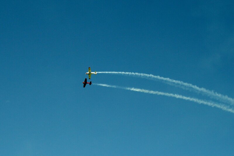 Two Planes Flying