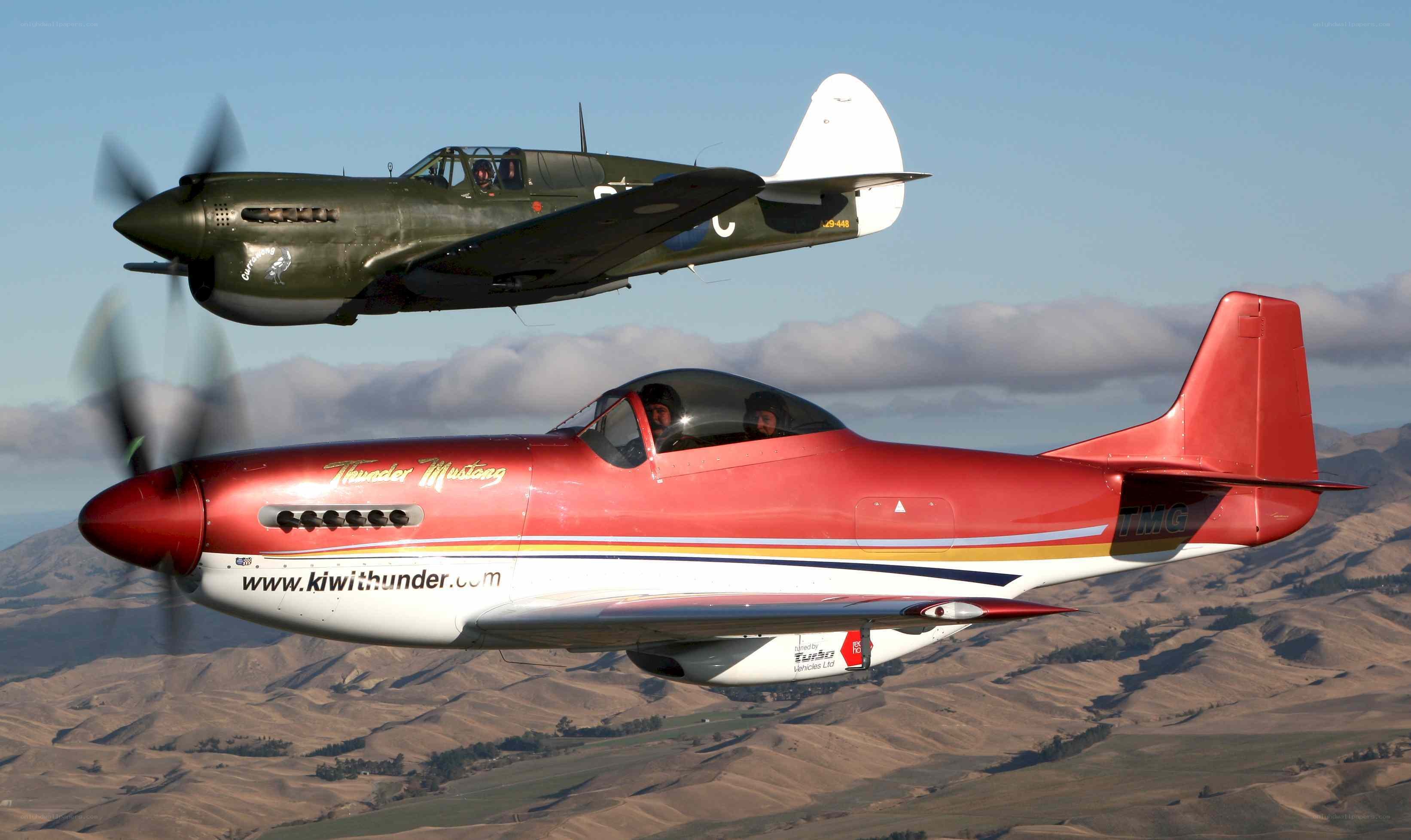 Two planes in flight